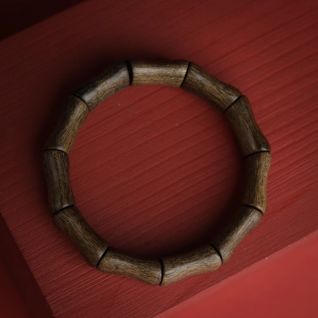 【香木雅集】-留疤老白棋随型竹节手镯单圈（多样性发货）