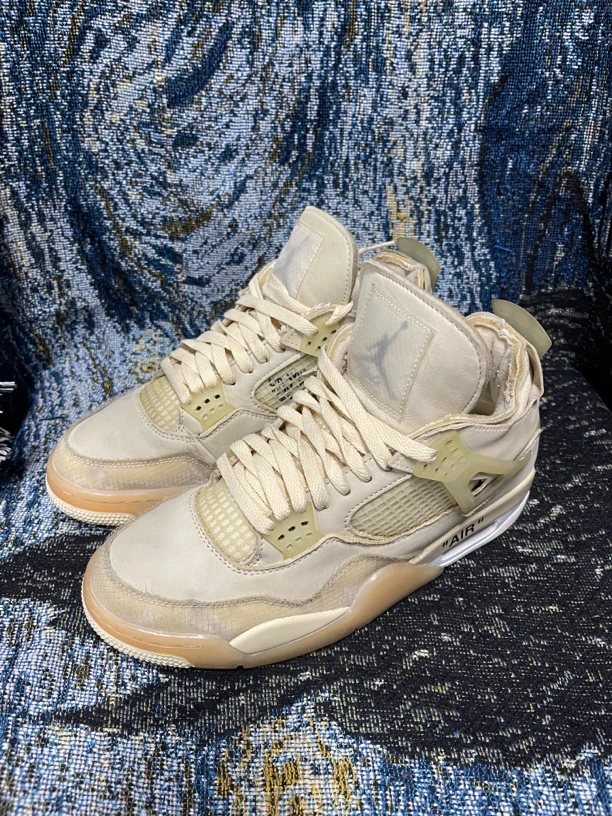 aj4篮球鞋 ow白帆 42.5码原盒 配件如图（潮鞋）