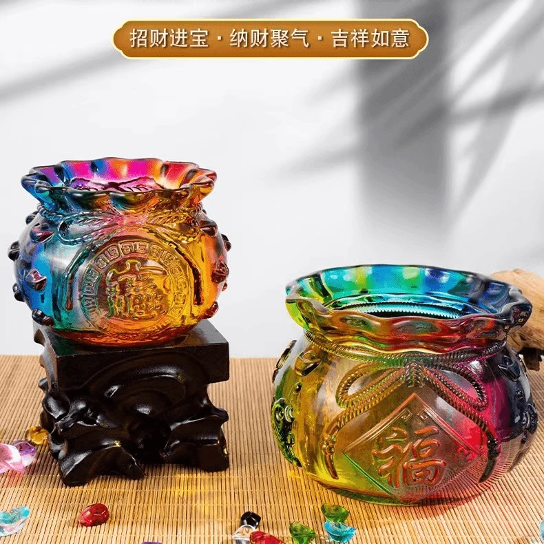 【福气拆拆】现拆好寓意琉璃摆件聚宝盆