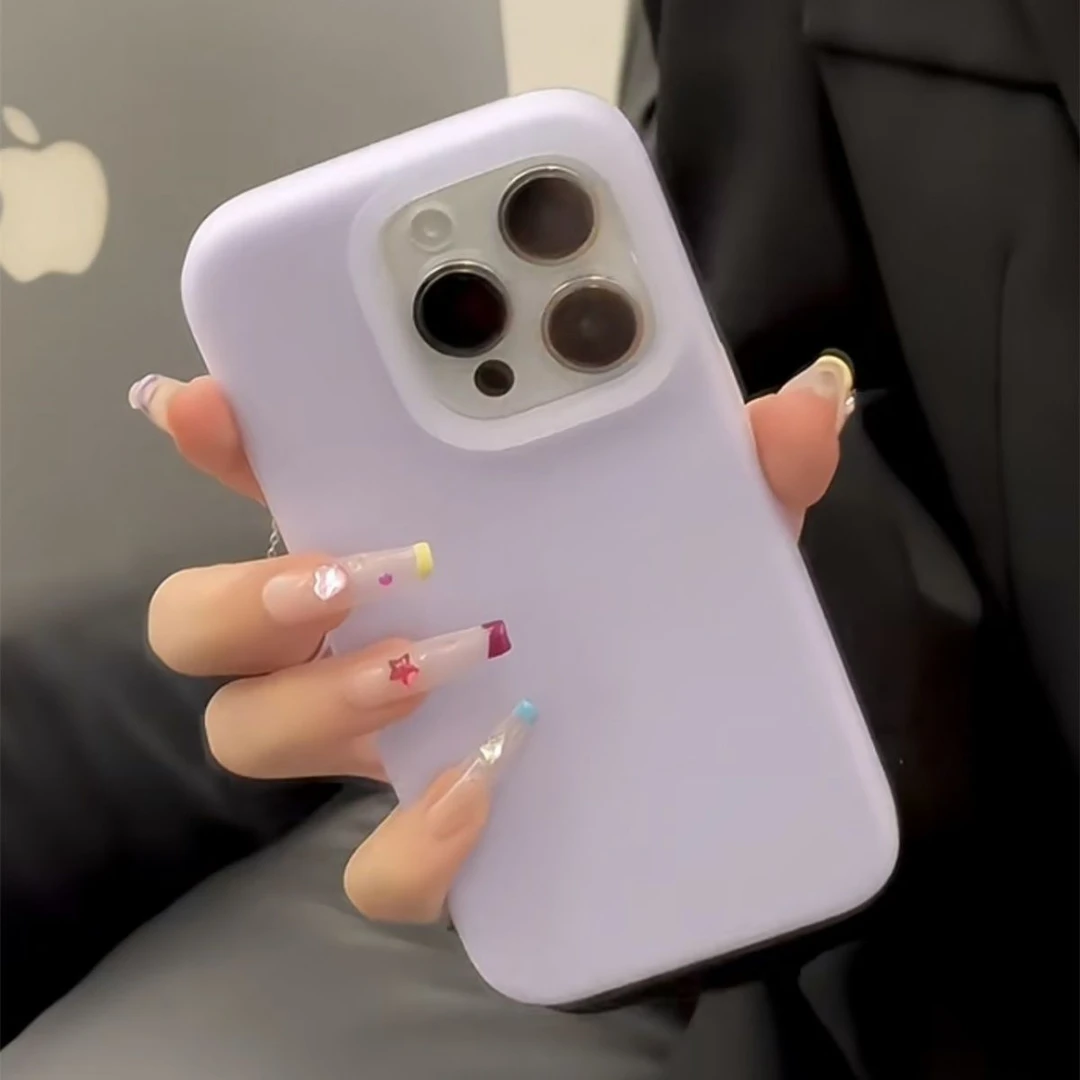 ins风简约果冻紫色苹果14pro手机壳iPhone14保护套13磨砂12全包11