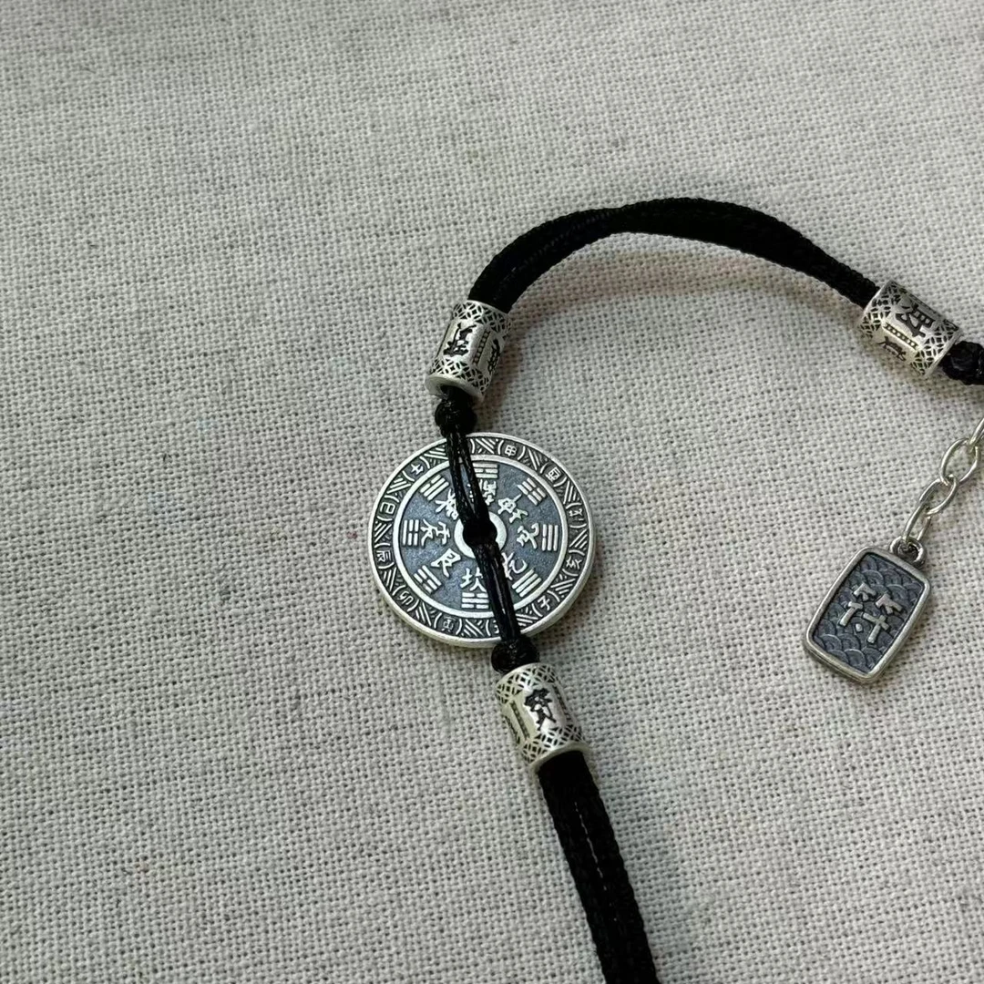 足银手链 [山鬼花钱]个性999银手链LY0685