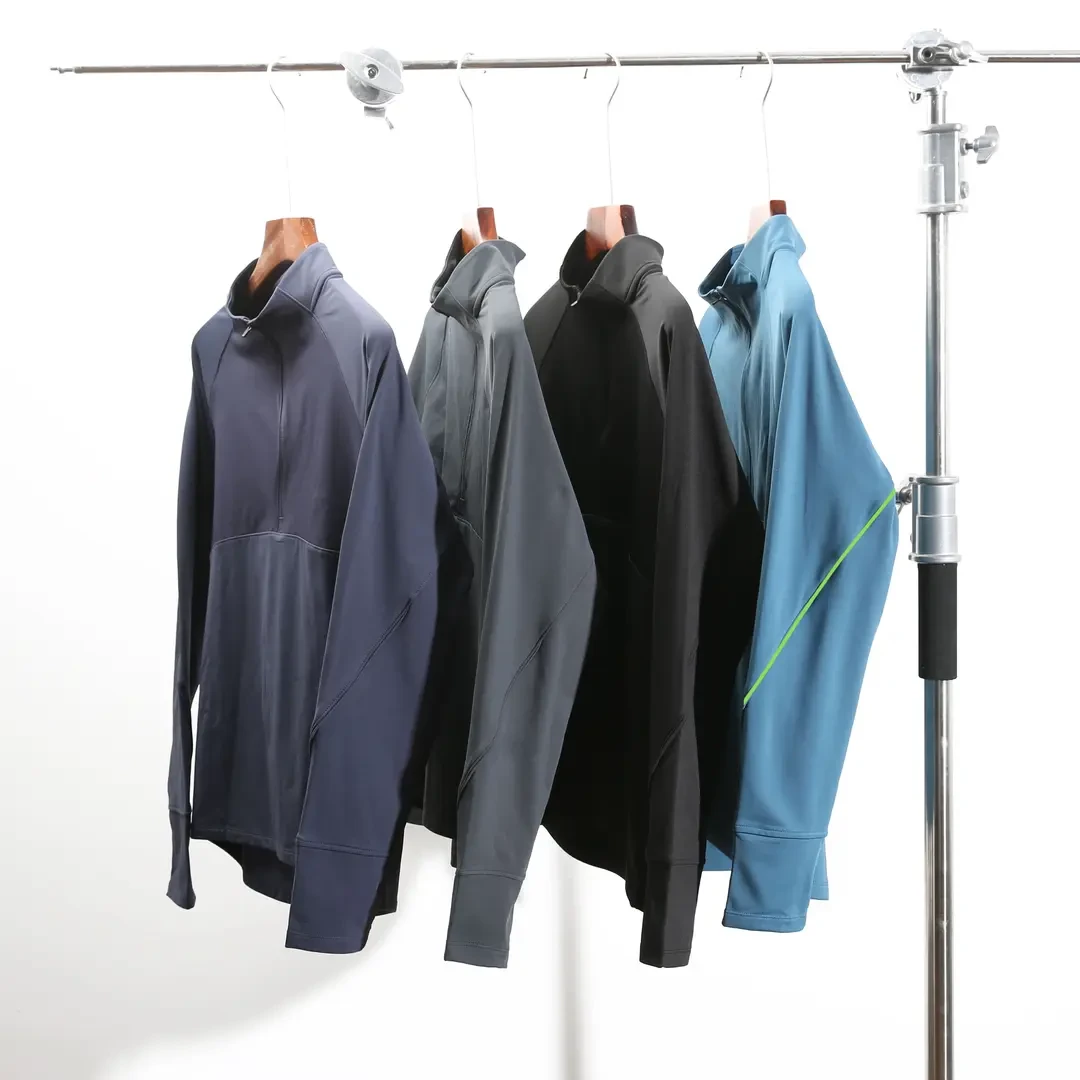 腔调十足！掌柜自留！春秋户外运动男士立领休闲半拉链长袖68108