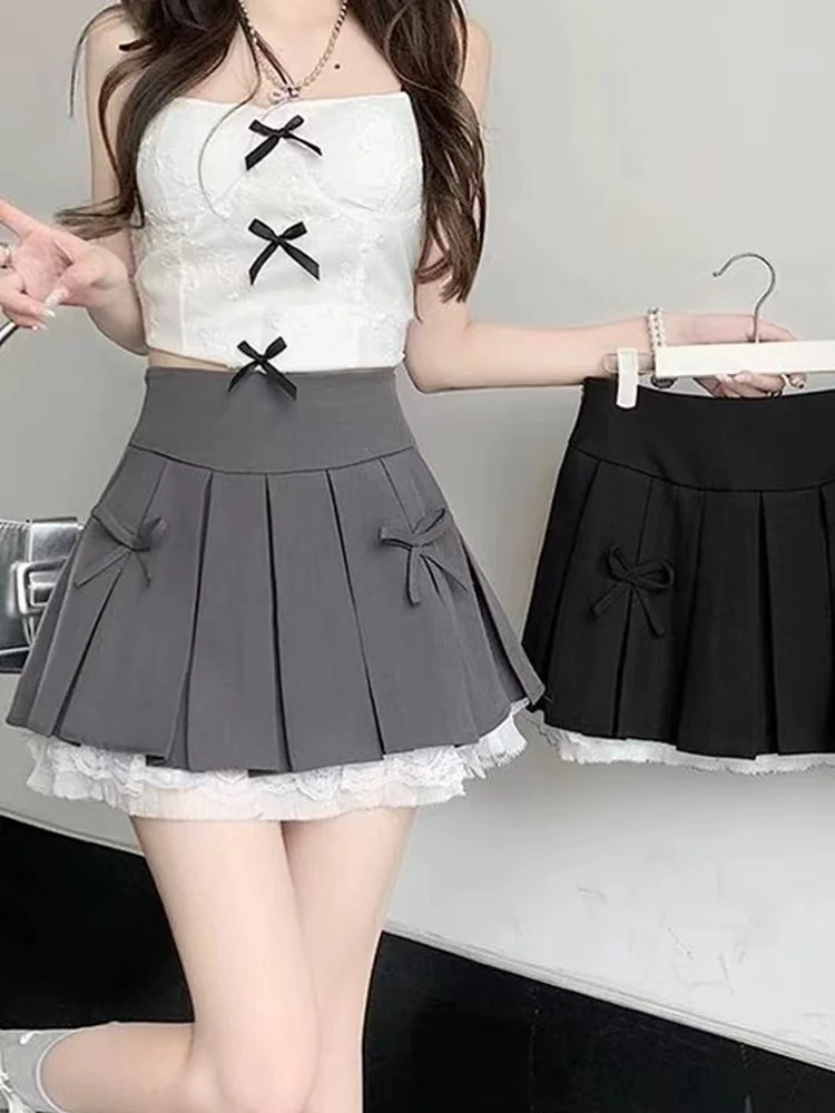 【小巧定制】XQ2243蕾丝压折半裙