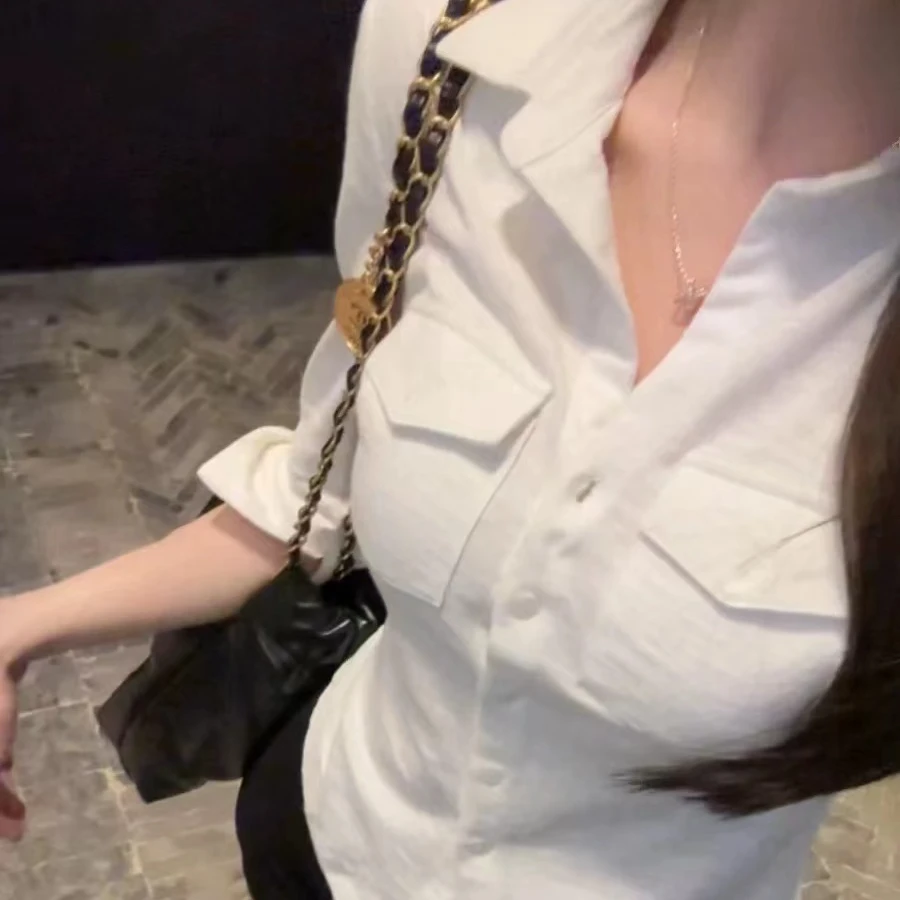 【胖桃定制】PTZ6145+PTZ6169法式百搭Polo领衬衫显瘦大码套装