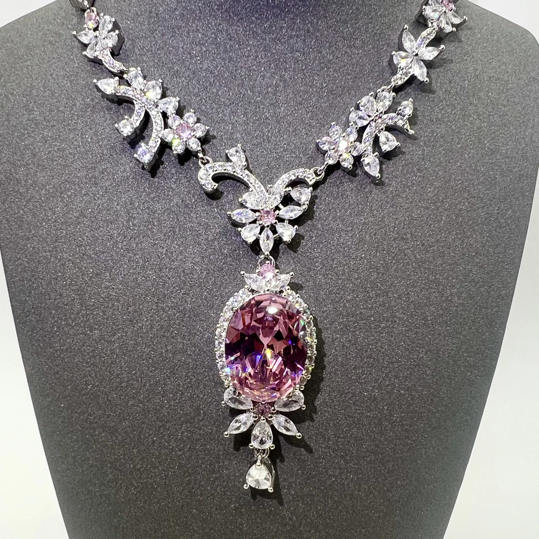 吊坠【粉色】奢华豪镶百搭款吊坠-615