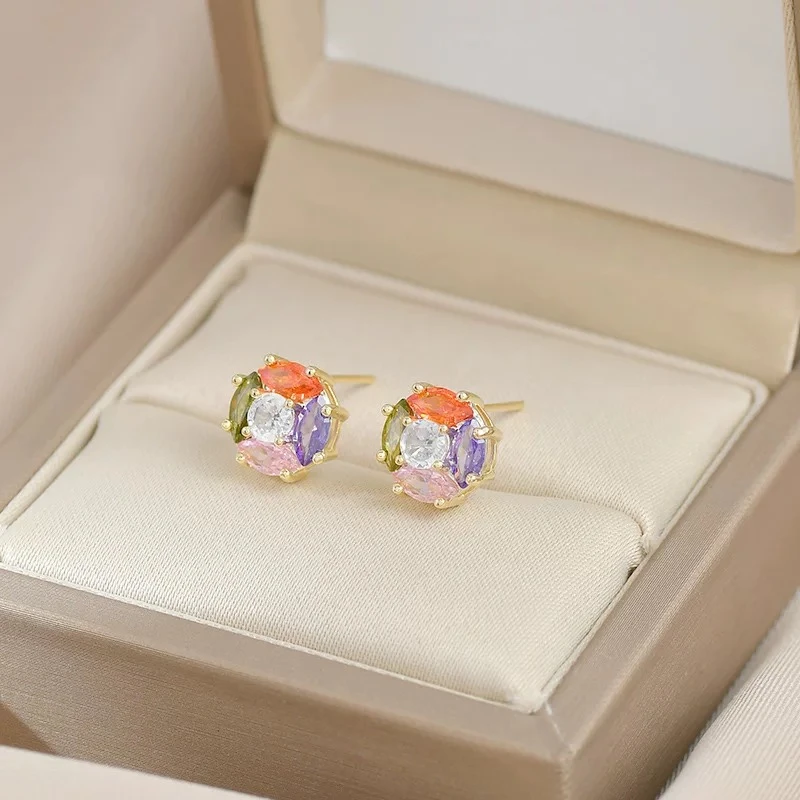 耳钉【彩色】精致时尚轻奢简约高级感耳钉-396