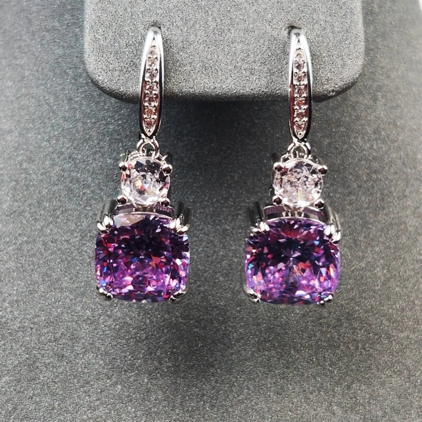 耳钩【紫色】绚烂夺目紫色耳钩-1841