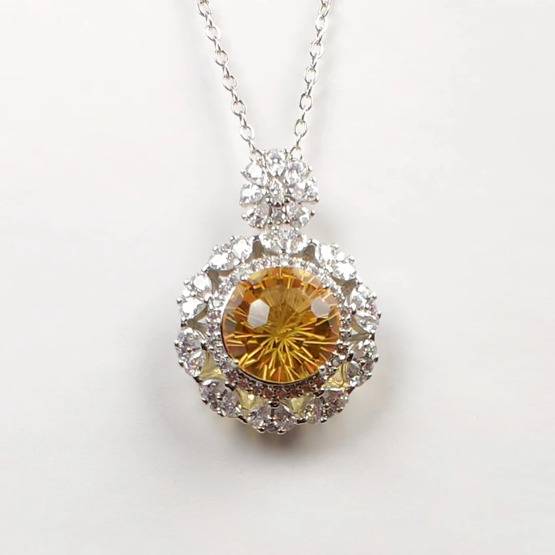 吊坠【黄色】繁华炫目黄色吊坠-164