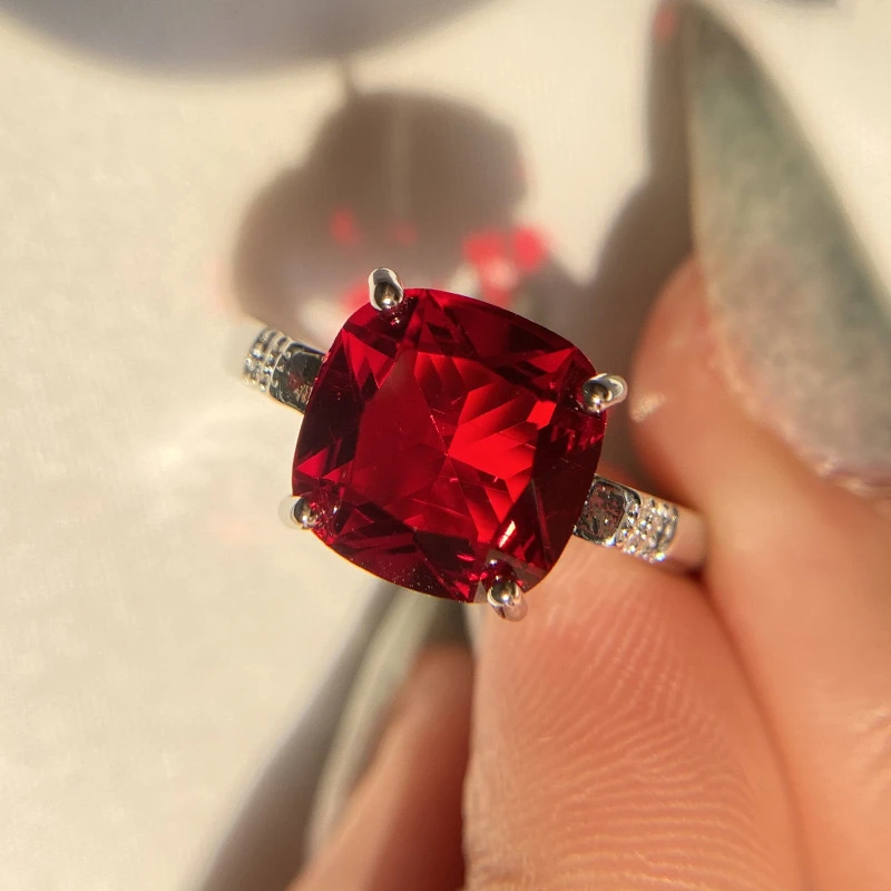 戒指【红色】大气简约时尚轻奢精致高级感戒指-212