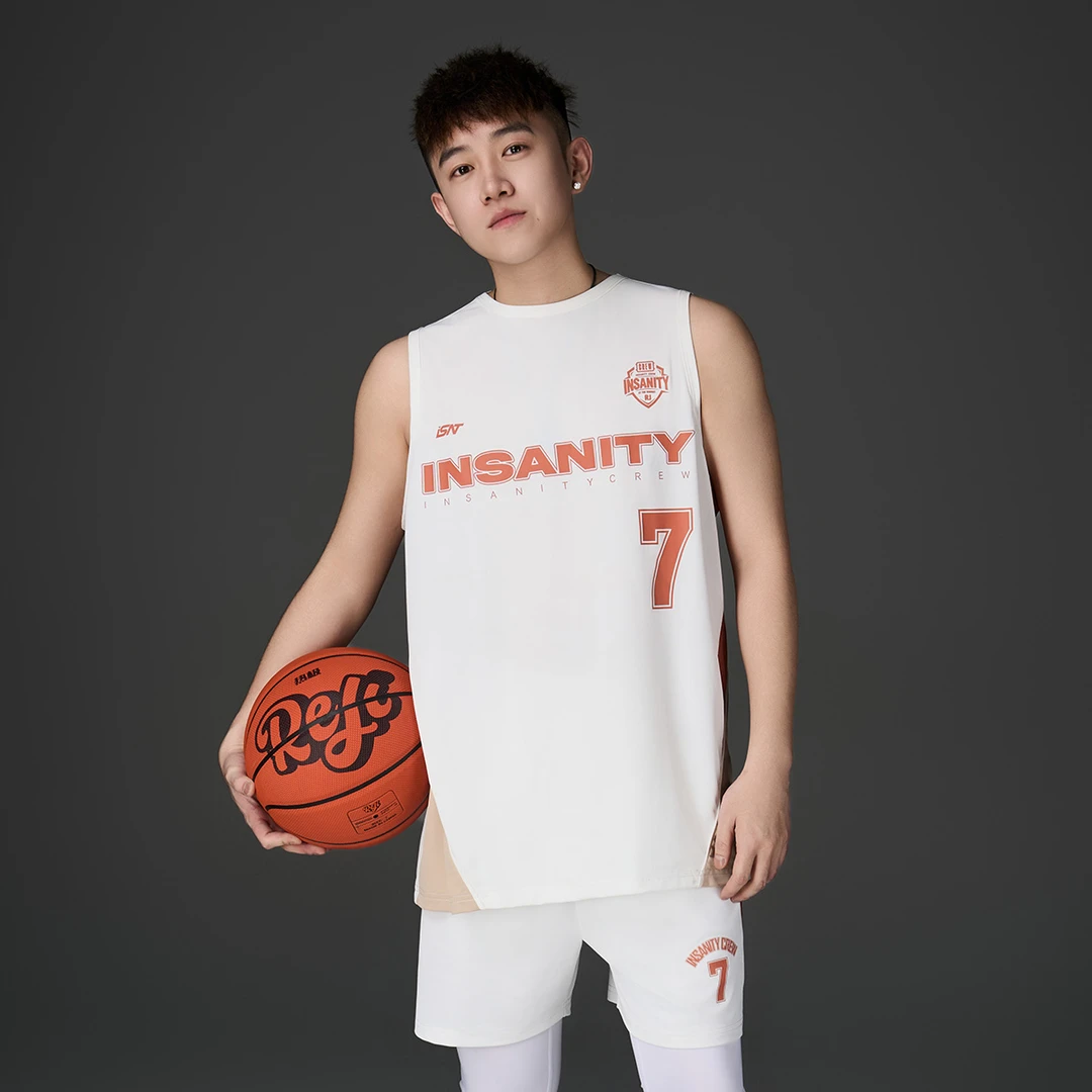 InsanityCrew透气速干动感珠地美式运动篮球比赛训练球服男女