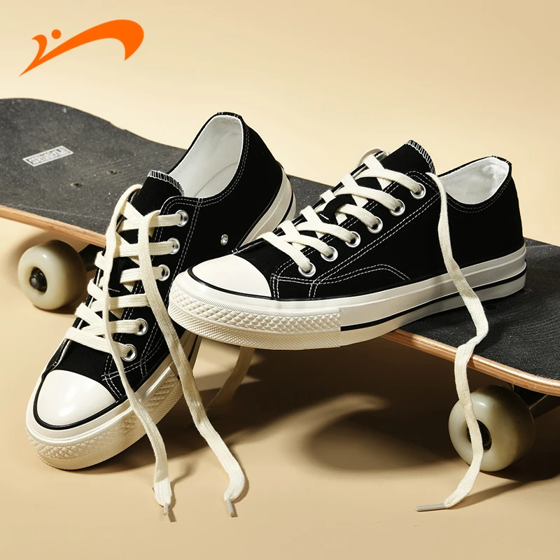 贵人鸟经典帆布鞋情侣男士女低帮纯色透气休闲鞋子潮秋季2023