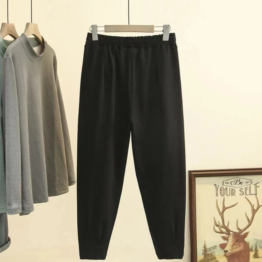 180-240斤 高腰高弹百搭罗马棉哈伦裤