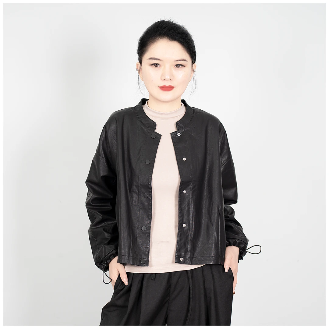 2024秋季新款女士休闲小皮衣外套女早秋夹克百搭显瘦宽松上衣