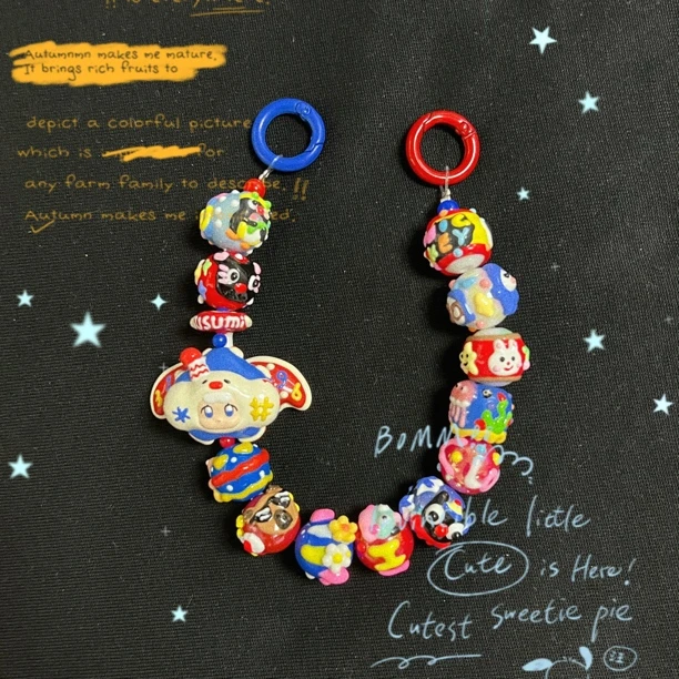 Kaka家  DIY萌粒手机链