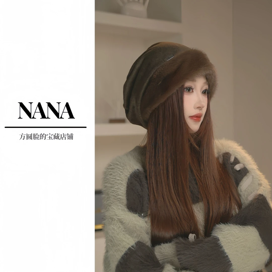 原创 /加绒加厚 冷帽韩版加绒加厚秋冬保暖毛绒堆堆帽子X