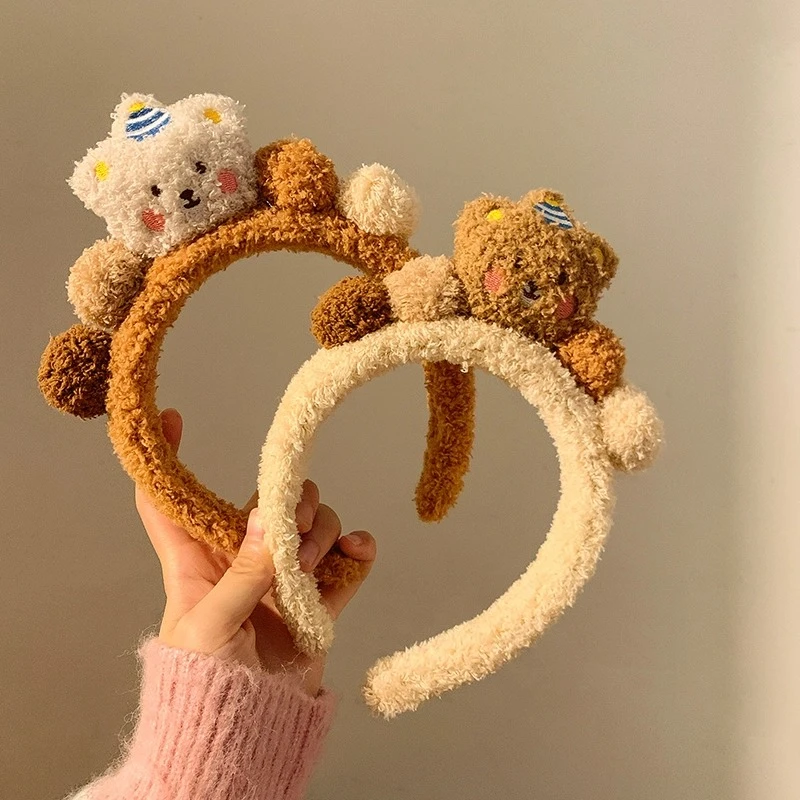 百搭发箍女高颅顶洗脸敷面膜专用毛茸茸毛毛可爱发箍毛绒少女心