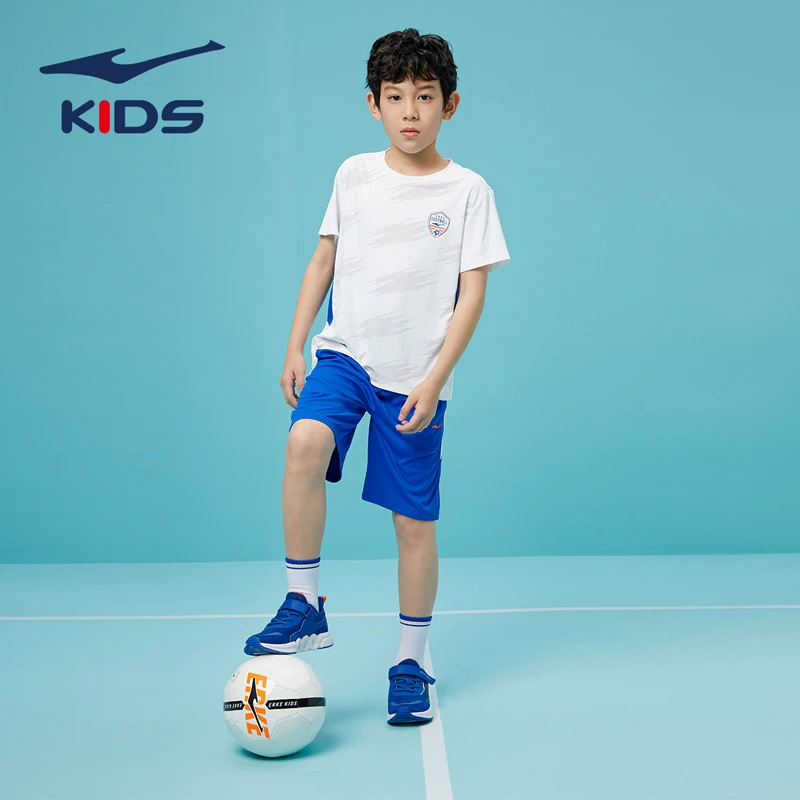 鸿星尔克男童足球套装夏季儿童两件套速干透气运动装69222225079