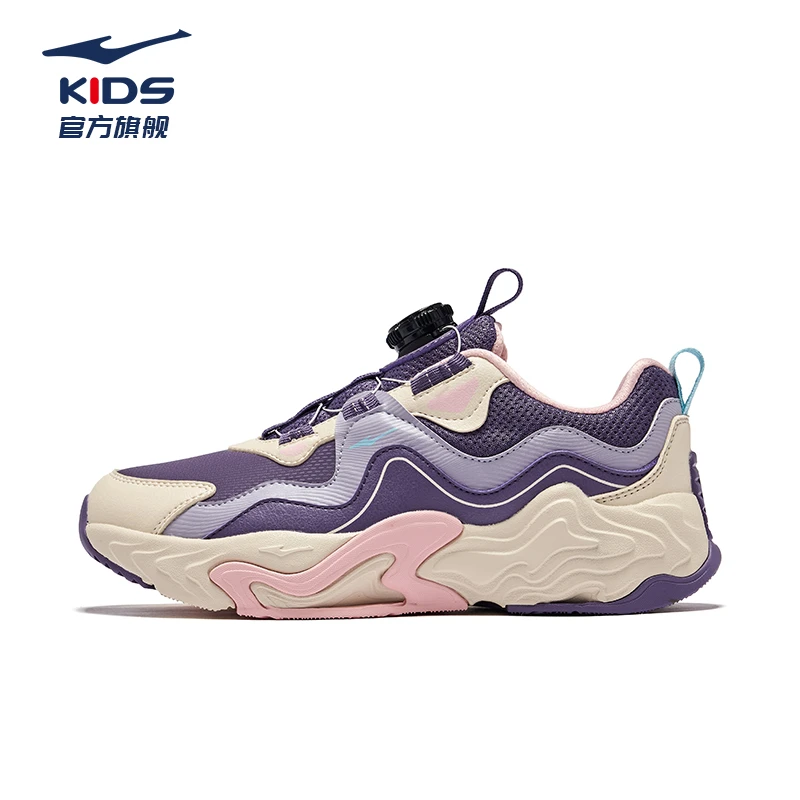 【昆仑2.0】鸿星尔克儿童运动鞋革面防水大小童运动跑鞋65124402009