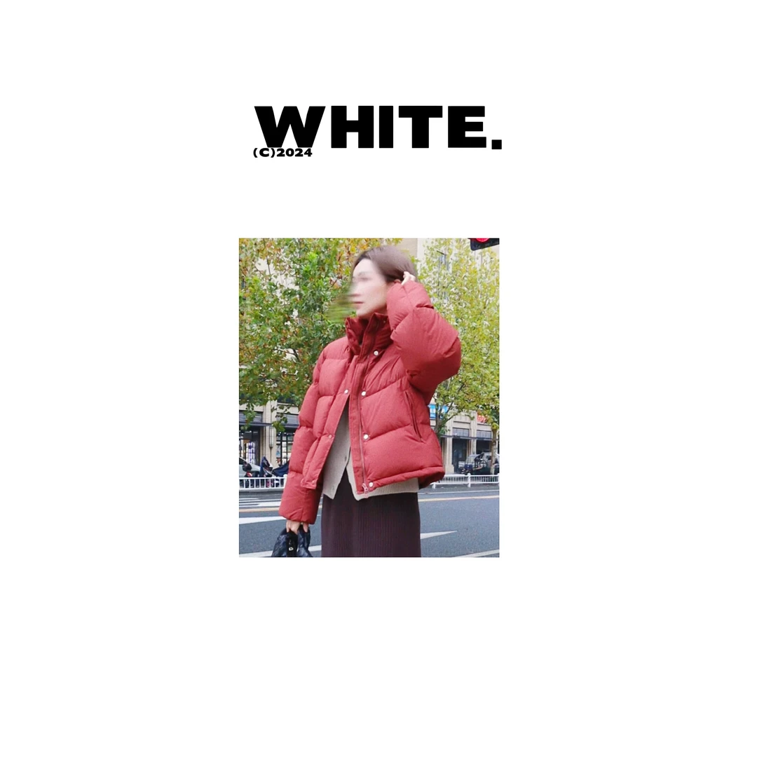 【荔枝】立领短面包服款羽绒服