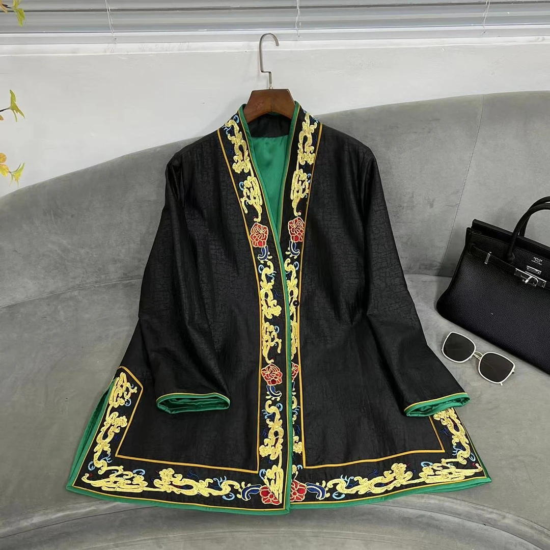 【花滿林】香云纱重工刺绣短外套 6007