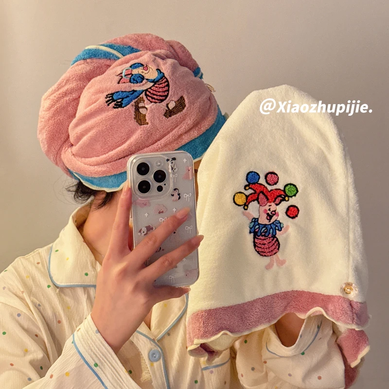 可爱干发帽女2025新款超强吸水速干加厚浴帽学生成人洗头包头巾