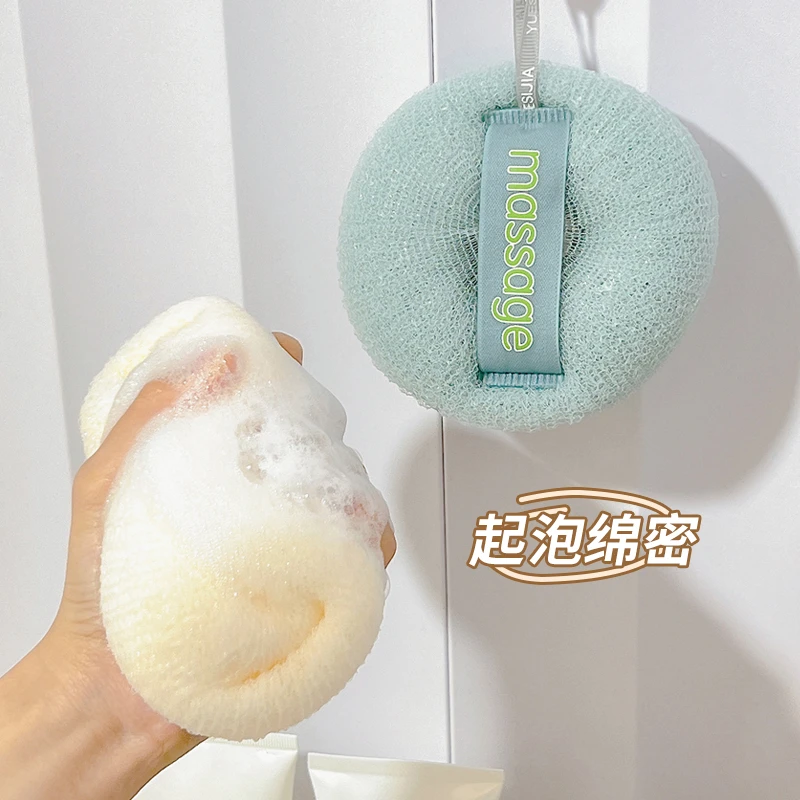 沐浴球女搓澡神器浴花搓澡巾二合一浴球搓澡两用搓洗起泡网洗澡巾