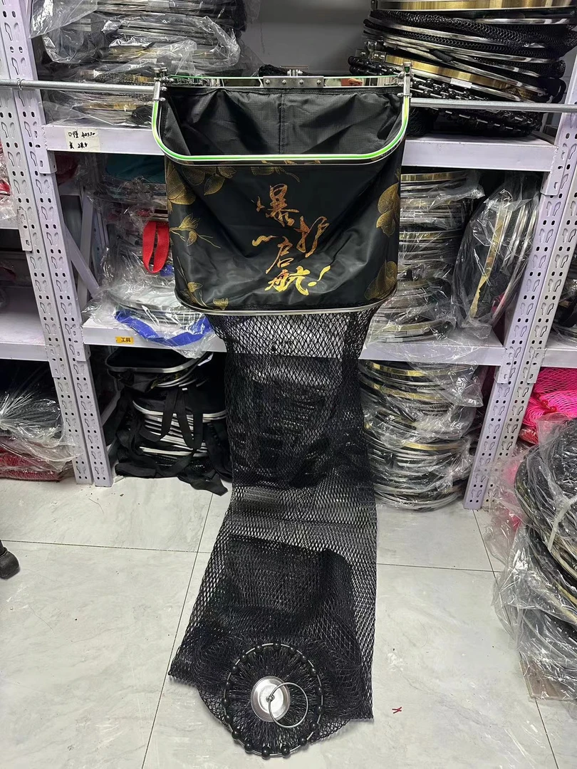 新款方口飞磕68编挂胶黑坑竞技鱼护防水垂钓