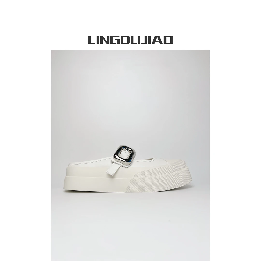 LINGDUJIAO/零度角【厚底方扣休闲半拖鞋】003-3/5cm