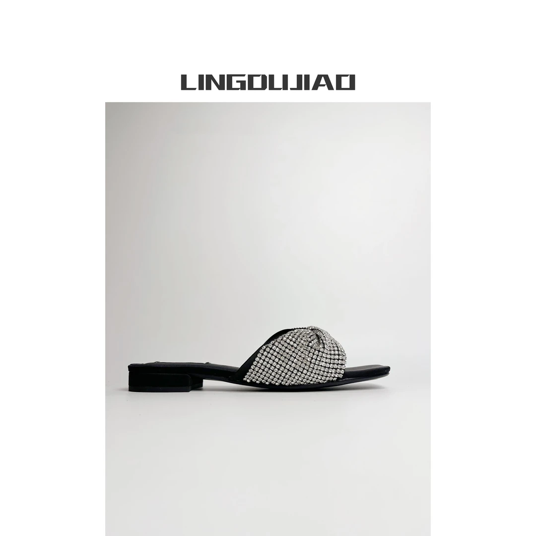 LINGDUJIAO/零度角【钻带时尚平底拖鞋】2888-7/2cm