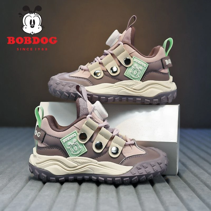 巴布豆男童鞋子中大童舒适休闲鞋2024春季新款防滑耐磨儿童运动鞋