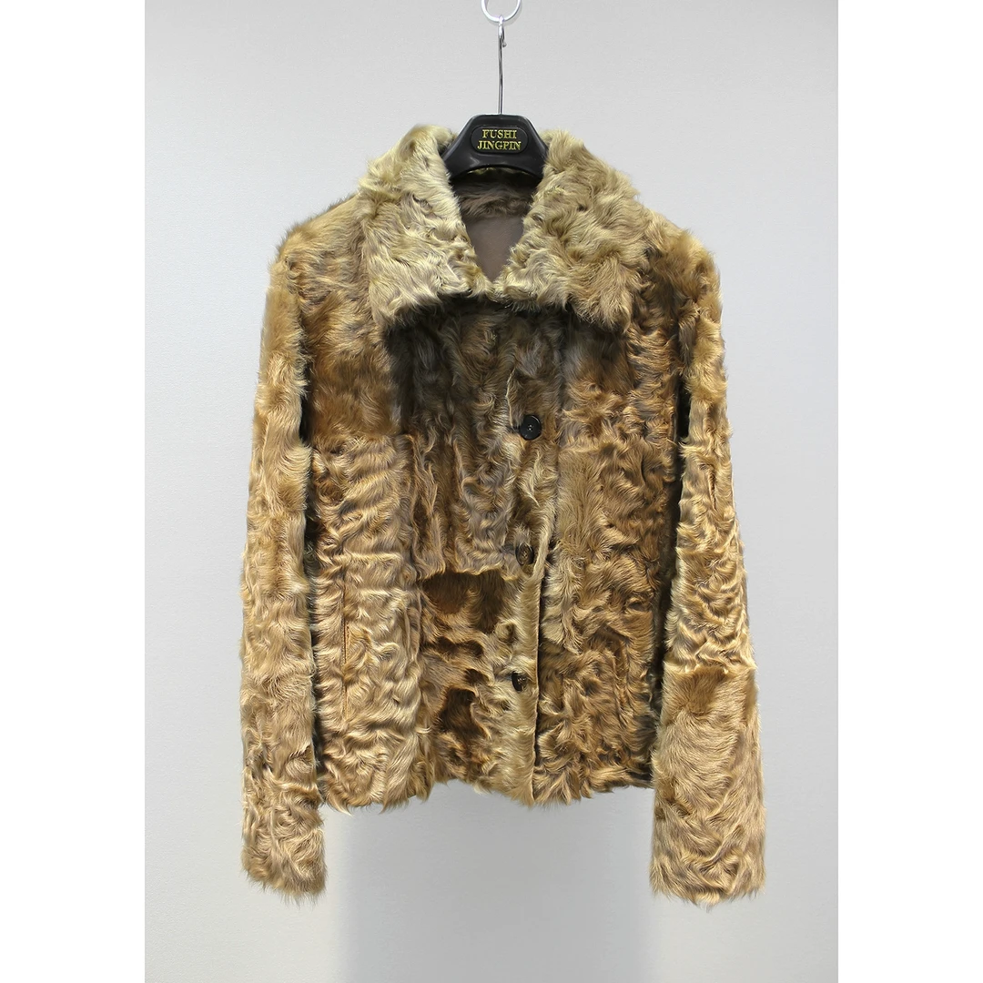 Zoehope 轻柔保暖小湖羊皮毛一体简约翻领双面短款夹克皮草外套女