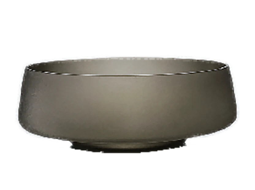 晶淳系列FL002皮沙发玻璃饰品棕色磨砂果盘PX00110