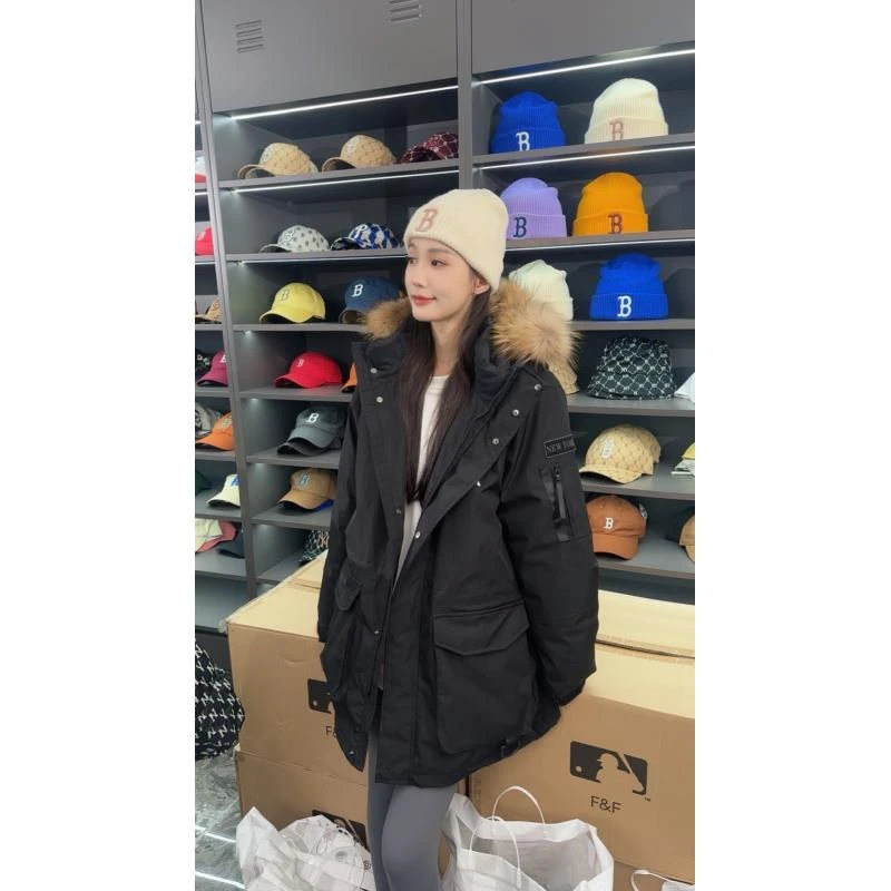 CLNKEL联名款时尚休闲情侣款中长款厚款羽绒派克服 1112 瑶瑶