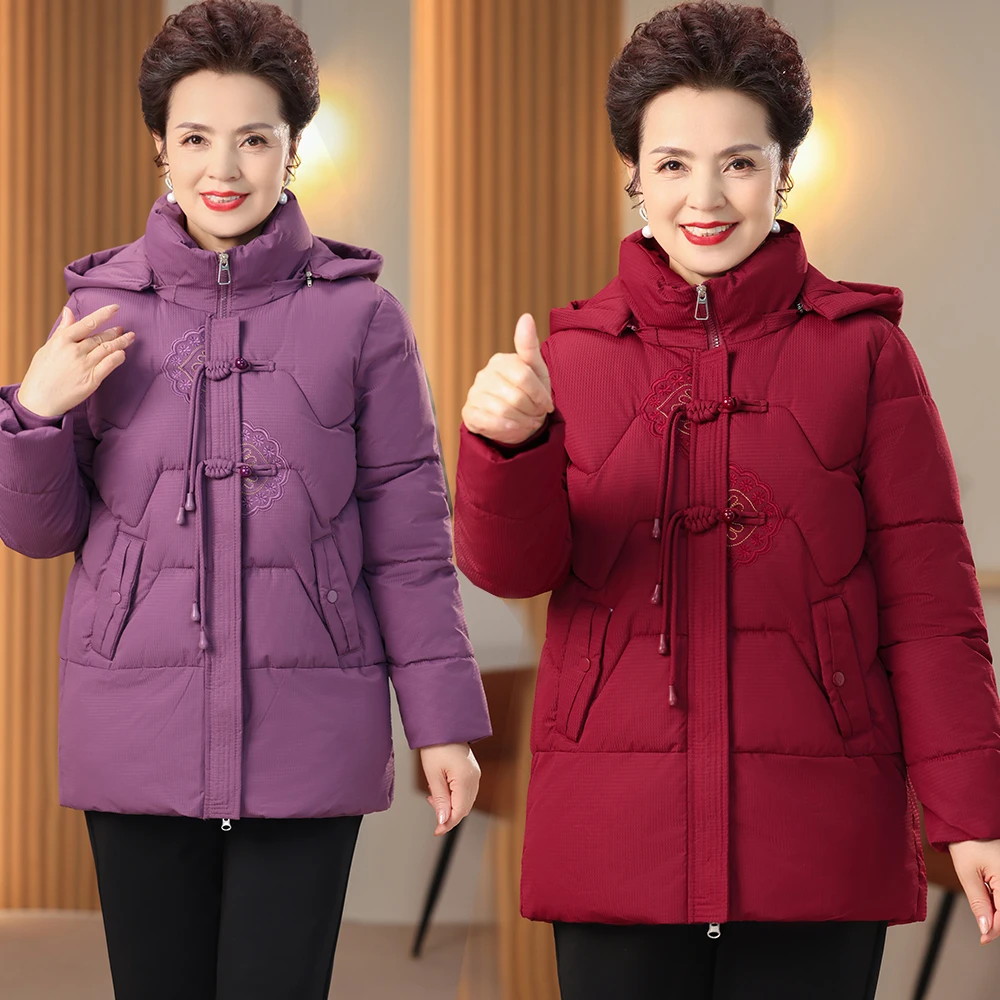 妈妈冬装棉衣女中老年人新款舒适时尚棉服外套国风奶奶老人小棉袄