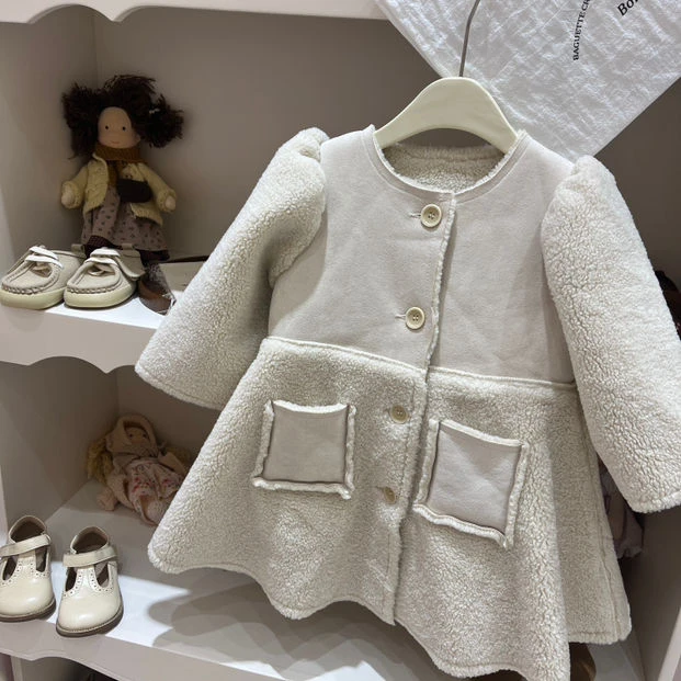 小鹿家冬季新款韩版皮毛一体外套23822