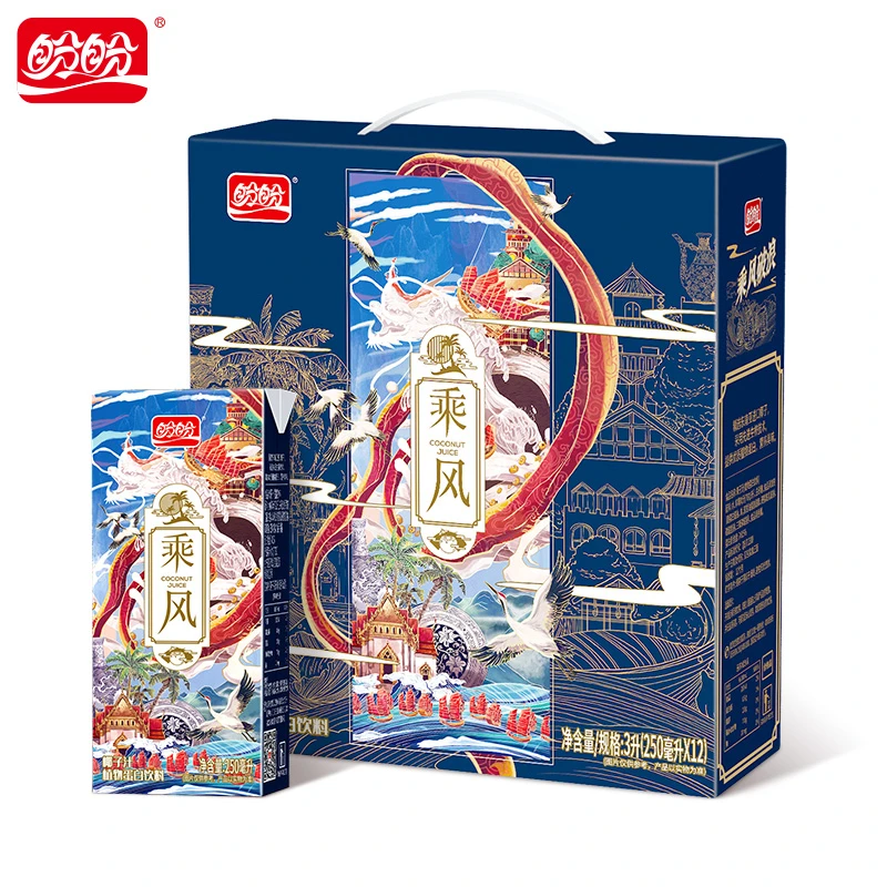 盼盼 生榨椰子汁植物蛋白饮料新鲜学生奶250ml*12礼盒