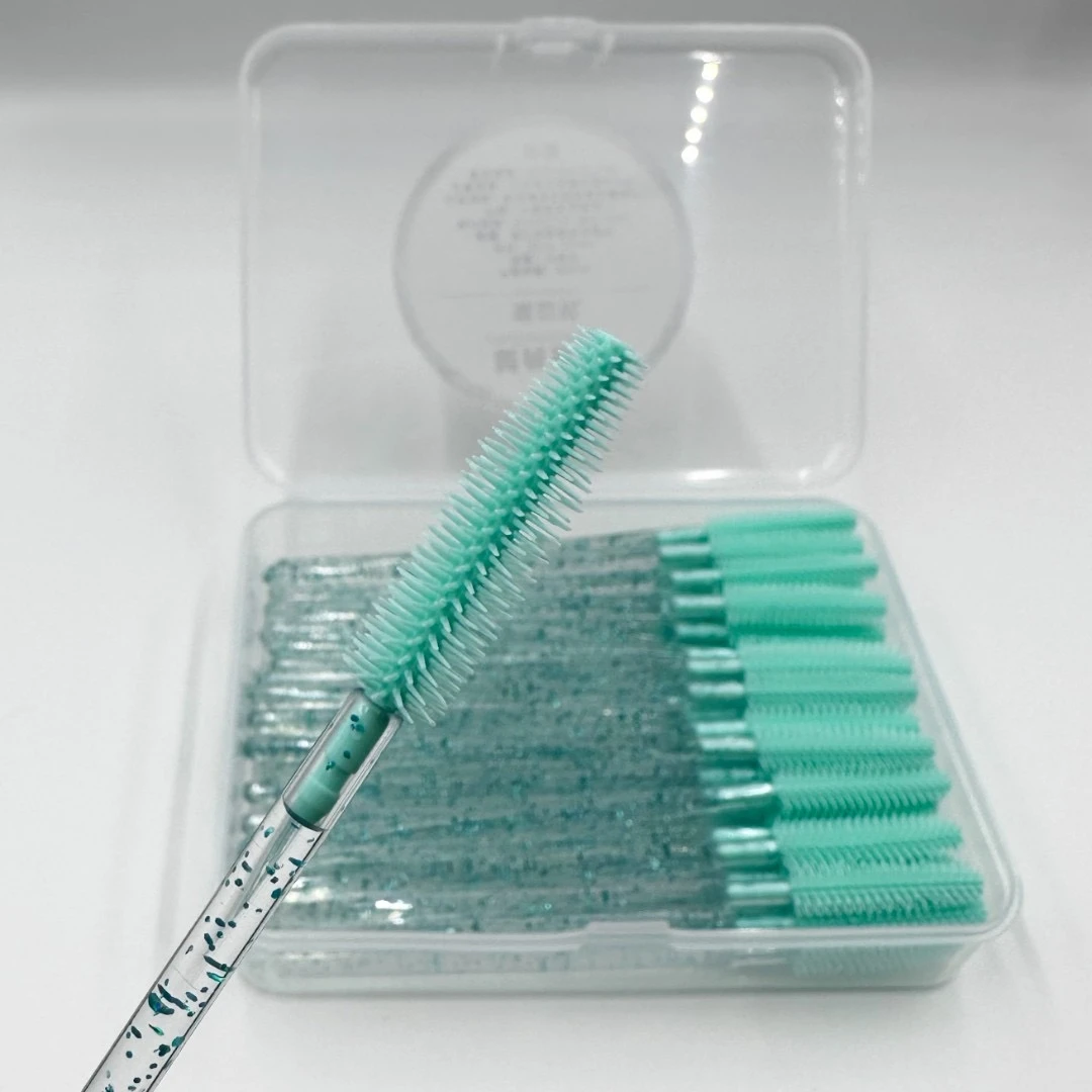 嫁接睫毛梳美睫专用工具一次性螺旋睫毛梳弯头打理睫毛工具便携式