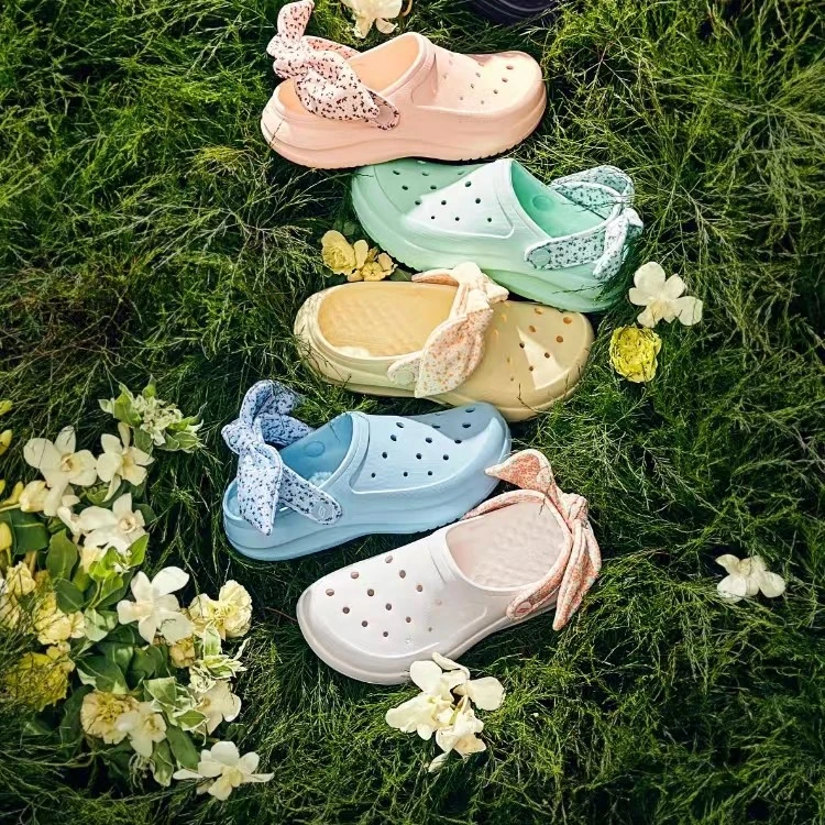 【薄荷曼波】斯凯奇111494夏季女新款碎花厚底休闲透气凉鞋外穿拖鞋