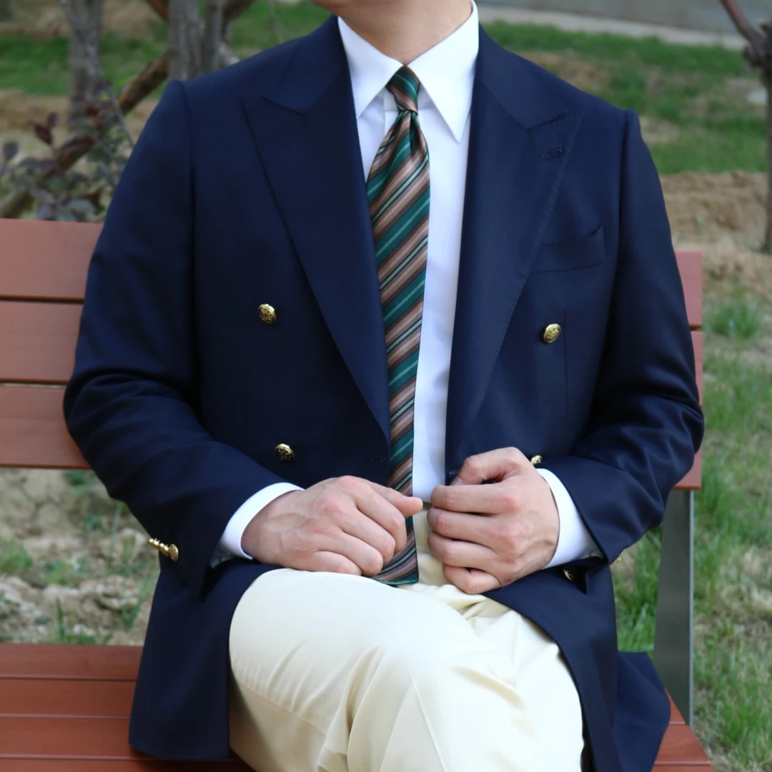 【意大利vbc面料】藏蓝色布雷泽单西高级西装绅装百搭男士男装