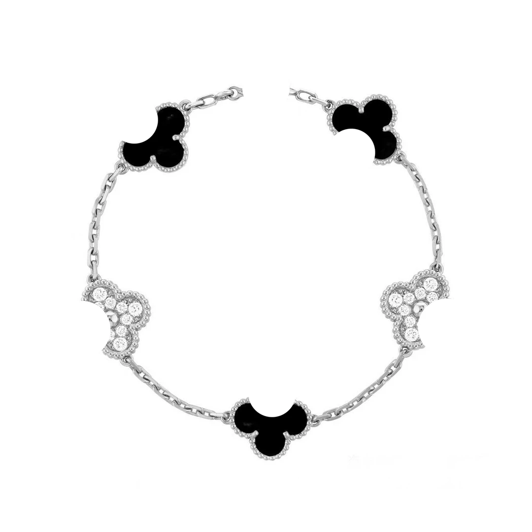 B-8201-熊猫（黑钻拼接）五花手链