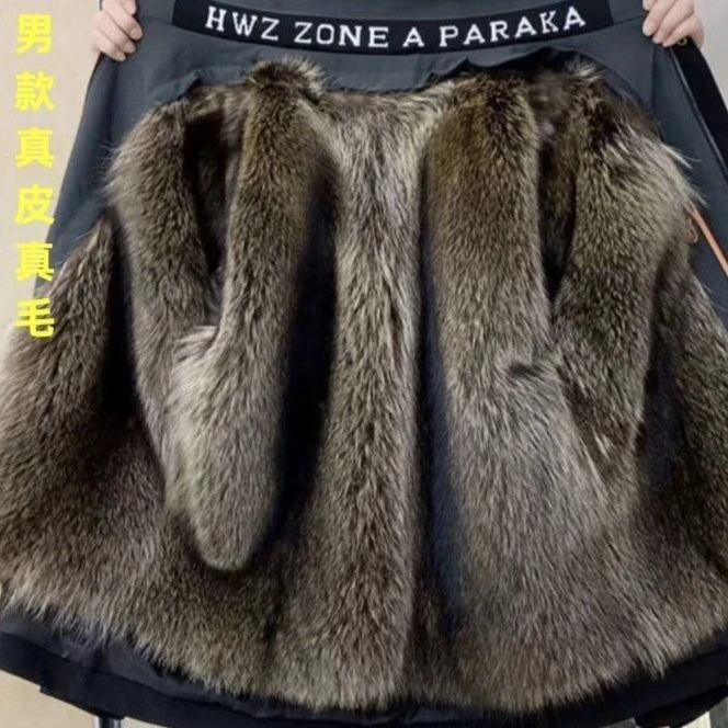 2024小浣熊内胆高端中长款皮毛一体真皮女款翻领毛领大衣时尚背心