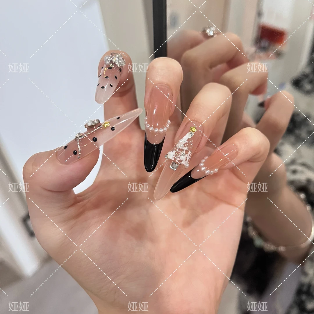 【法式圣诞】纯手工穿戴甲气质显白轻奢美甲成品可拆卸假指甲十片装