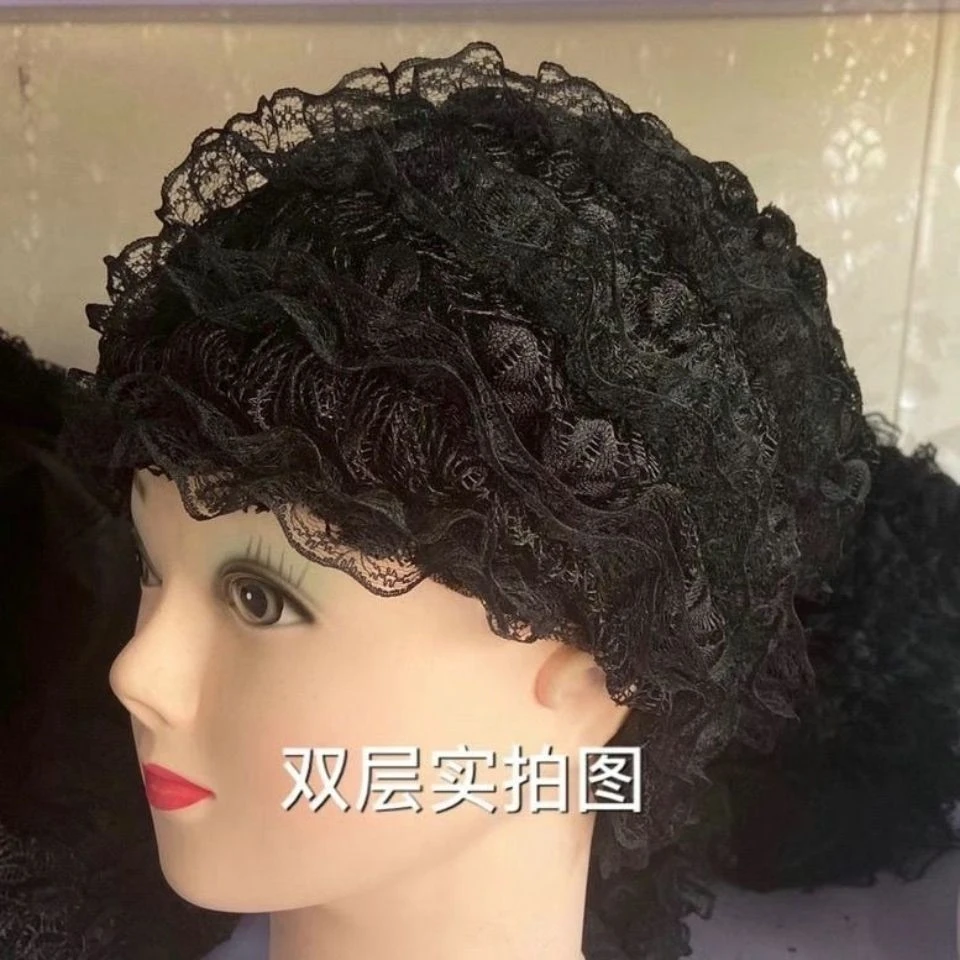 夏季新款韩版蕾丝帽遮发帽时尚孔雀帽老年妈妈帽网红帽防风帽