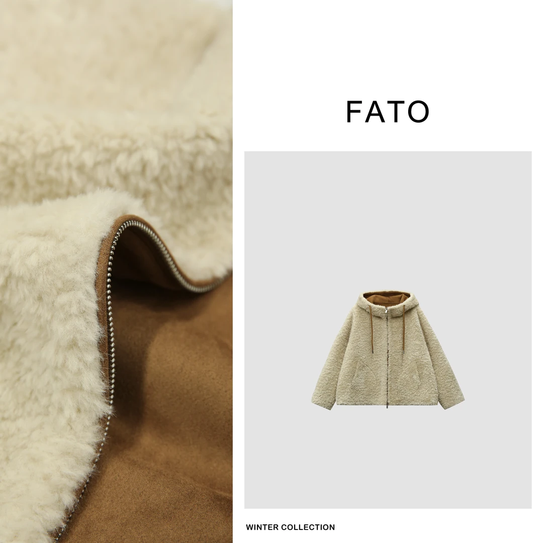 fattonny郑买买【羊咩咩】卡码拍小 秋冬新款正反两穿外套YZ41031W1