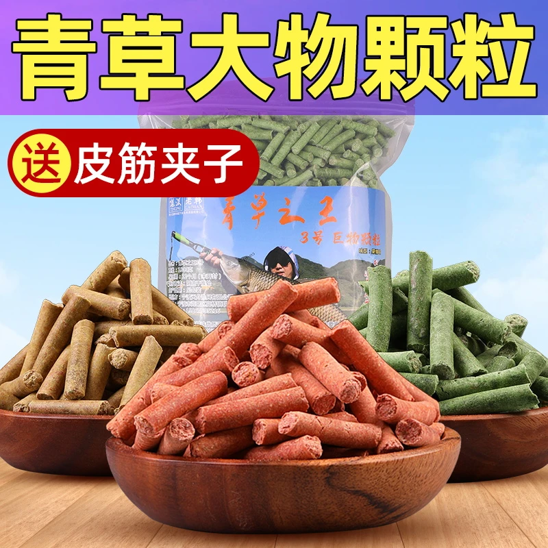 大青鱼颗粒大物鱼饵料草鱼黑坑野钓黑鲩皮筋颗钓饵巨物颗粒打窝料