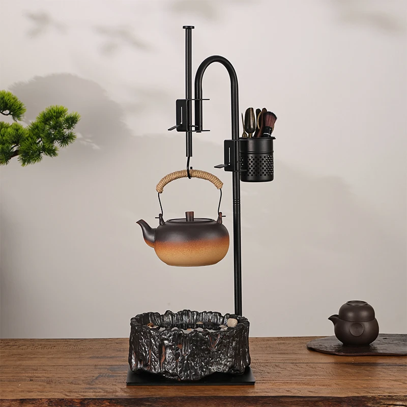 岳恒凤凰天池电陶炉 吊钩式围炉煮茶套装 陶壶电茶炉烧水奶茶茶炉