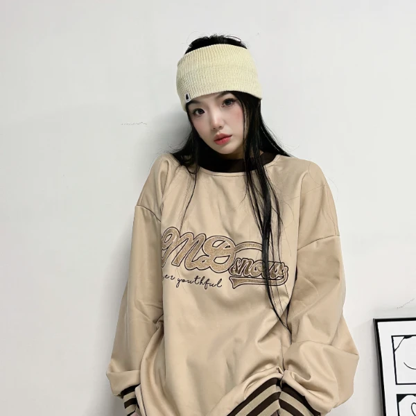 LMDSNOW原创美式复古单板防水滑雪服防风耐磨套头卫衣加绒男女款
