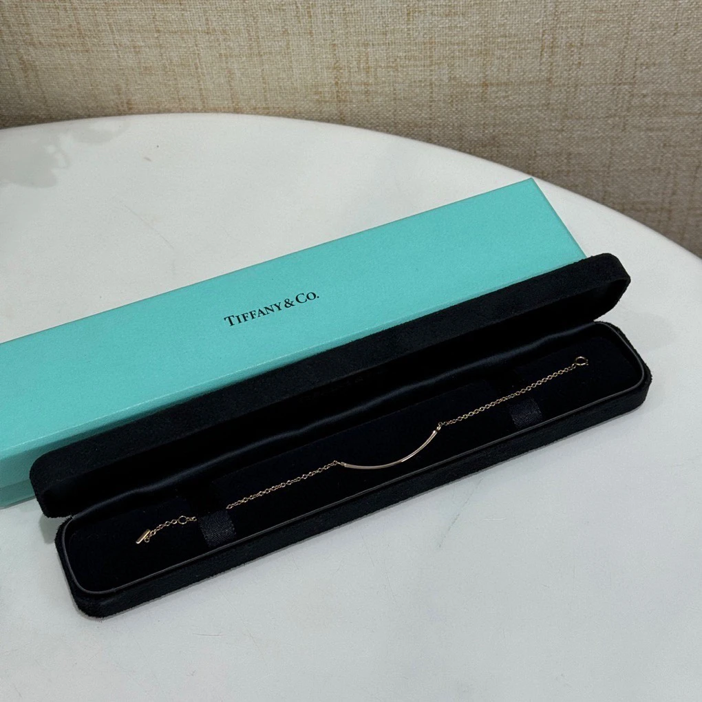 99新 Tiffany & Co./蒂芙尼 玫瑰金笑脸手链 小号