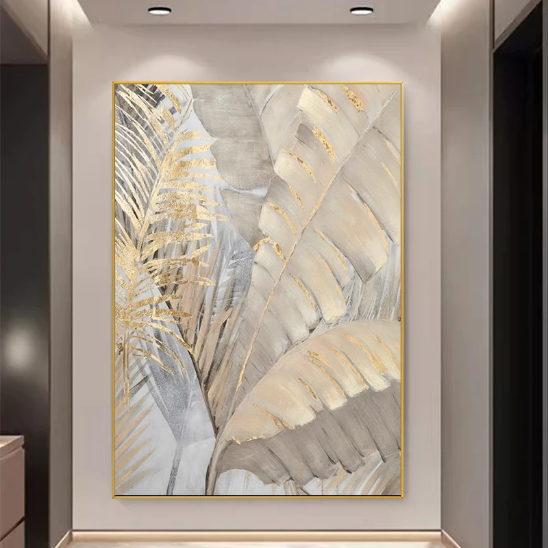 手绘油画《家大业大》客厅沙发背景墙装饰画玄关挂画美式轻奢壁画