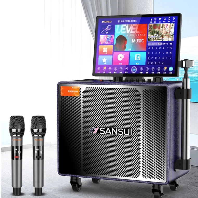 SANSUI/山水MQ105MQ125户外卡拉OK带显示屏一体点歌机广场舞拉杆
